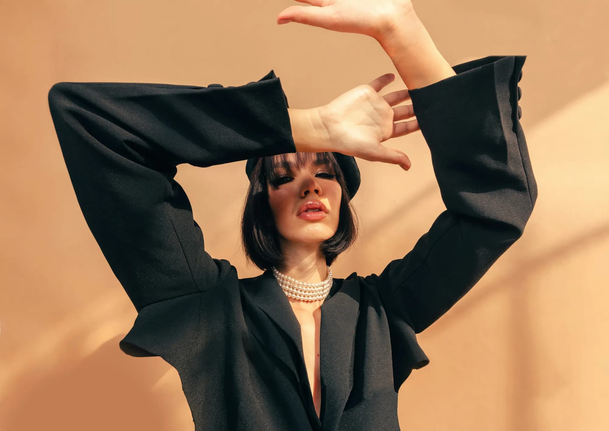 Styled editorial shoot in progress